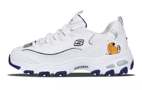 Кроссовки Skechers D"Lites 1.0 Chunky Sneakers Women's Low-top Yellow, белый