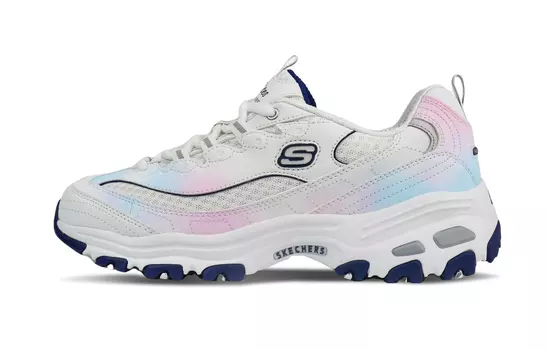 Кроссовки Skechers D"Lites 1.0 Chunky Sneakers Women's Low-top White/Blue/Pink, белый