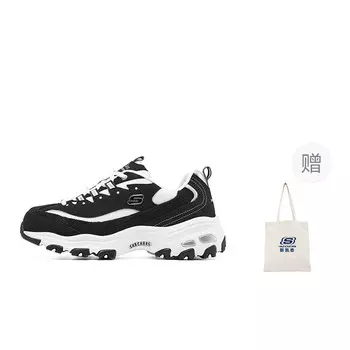 Кроссовки Skechers D"Lites 1.0 Chunky Sneakers Women's Low-top Black/white, черный/белый