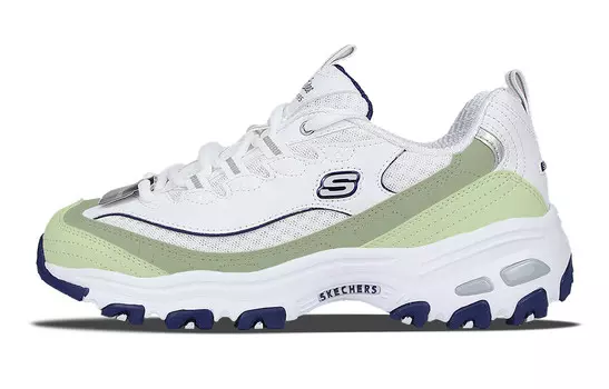 Кроссовки Skechers D"Lites 1.0 Chunky Sneakers Women's Low-top Green, белый