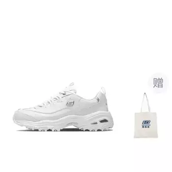Кроссовки Skechers D"Lites 1.0 Chunky Sneakers Women's Low-top White/Silver, белый/серебряный