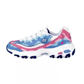 Кроссовки Skechers D"Lites 1.0 Chunky Sneakers Women's Low-top Blue/Red/White/Pink, белый