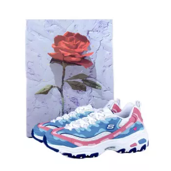 Кроссовки Skechers D"Lites 1.0 Chunky Sneakers Women's Low-top Blue/pink, голубой