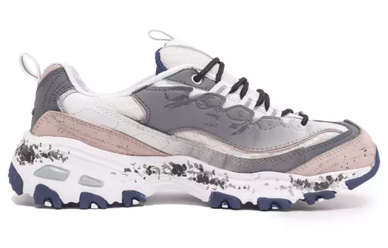 Кроссовки Skechers D"Lites 1.0 Chunky Sneakers Women's Low-top Grey/pink/black, серый