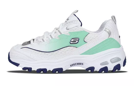 Кроссовки Skechers D"Lites 1.0 Chunky Sneakers Women's Low-top Green/White, белый