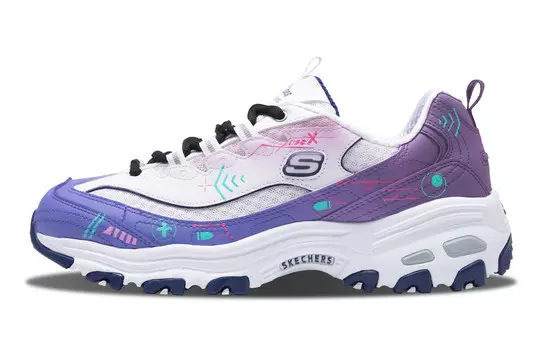 Кроссовки Skechers D"Lites 1.0 Chunky Sneakers Women's Low-top White, фиолетовый