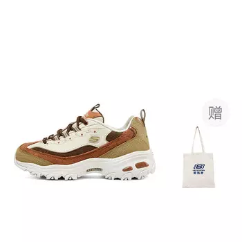 Кроссовки Skechers D"Lites 1.0 Chunky Sneakers Women's Low-top Brown/green/white, зеленый