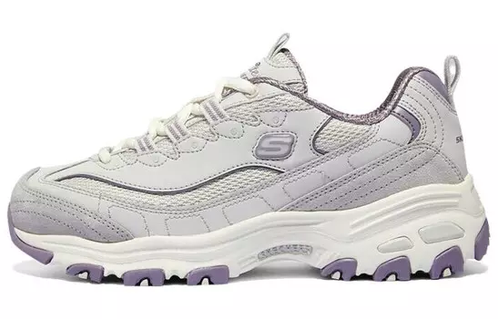 Кроссовки Skechers D"Lites 1.0 Lifestyle Shoes Women's Low-top Gray Purple White, фиолетовый