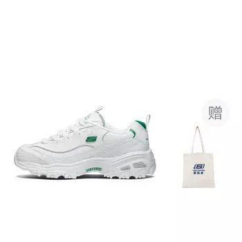 Кроссовки Skechers D"Lites 1.0 Lifestyle Shoes Women's Low-top White/Green, зеленый