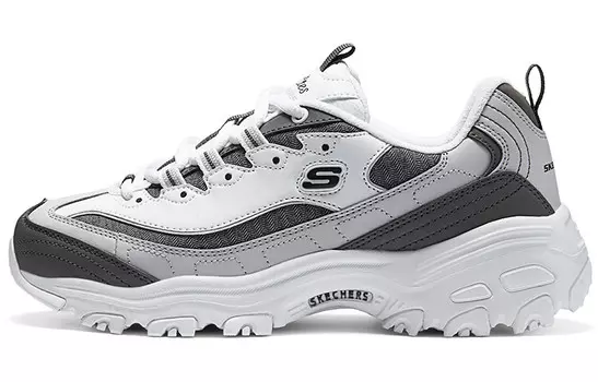 Кроссовки Skechers D"Lites 1.0 Lifestyle Shoes Women's Low-top Gray/White/Black, черный/белый/серый