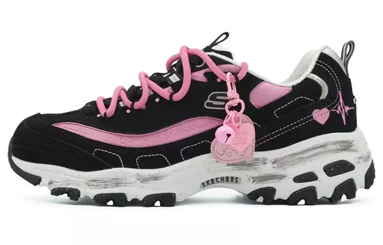 Кроссовки Skechers D"LITES 2.0 Chunky Sneakers Women's Low-top Black/white/pink, черный