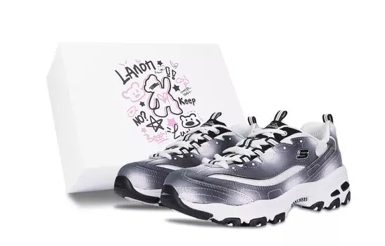 Кроссовки Skechers D"LITES 2.0 Chunky Sneakers Women's Low-top White, черный