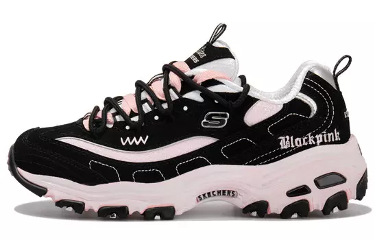 Кроссовки Skechers D"LITES 2.0 Chunky Sneakers Women's Low-top Black/pink, черный/розовый