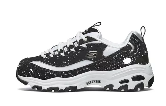 Кроссовки Skechers D"LITES 2.0 Chunky Sneakers Women's Low-top Black, черный/белый