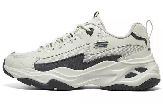Кроссовки Skechers D"Lites 4.0 Chunky Sneakers Men Low-top White, Beige, Black, черный