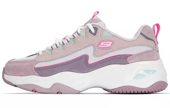 Кроссовки Skechers D"Lites 4.0 Chunky Sneakers Women's Low-top Lavender/Purple/Pink/White/Green, цвет Light Lavender