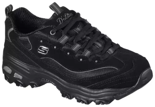 Кроссовки Skechers "D'Lites - Biggest Fan", модный массивный стиль, повседневная обувь, полуботинки, туфли на шнуровке, антрацит