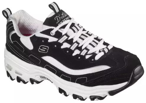 Кроссовки Skechers "D'LITES - BIGGEST FAN", ширина обуви G (=широкая), повседневная обувь, полуботинки, туфли на шнуровке, черно-белый