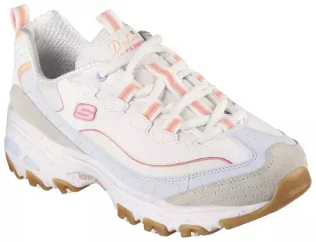 Кроссовки Skechers "D'LITES-BOLD VIEWS", с пеной с эффектом памяти с воздушным охлаждением, повседневная обувь, полуботинки, туфли на шнуровке, цвет Natur-Multi