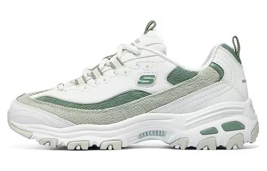 Кроссовки Skechers D'LITES Chunky Женские, Белый/Зеленый