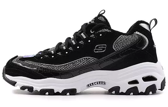 Кроссовки Skechers D Lites Low-Top Running Shoes Black/White Women's, черного/белого цвета Skechers