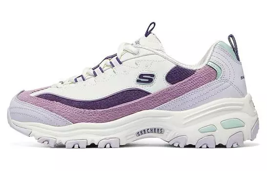 Кроссовки Skechers D'LITES Массивные женские, белый/фиолетовый