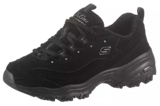 Кроссовки Skechers "D'LITES PLAY ON", с пеной с эффектом памяти с воздушным охлаждением, повседневная обувь, полуботинки, туфли на шнуровке, черный