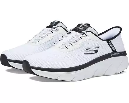 Кроссовки SKECHERS D'Lux Walker 2.0 Rezinate Hands Free Slip-In, цвет White/Black