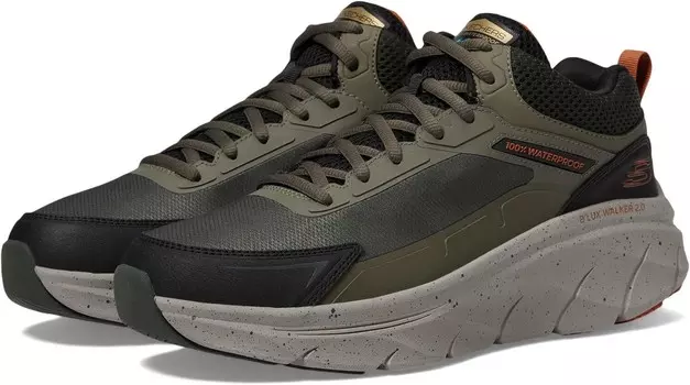 Кроссовки SKECHERS D'Lux Walker 2.0 Grailo Waterproof, цвет Olive/Orange