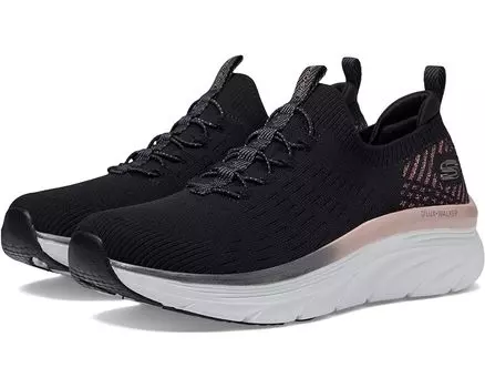Кроссовки SKECHERS D'Lux Walker-Let It Glow, цвет Black Rose Gold