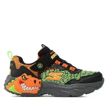 Кроссовки Skechers Dino Lights 400615L/BKOR Black/Orange, черный