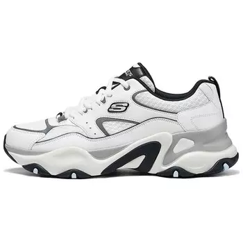 Кроссовки Skechers DLITES Chunky Sneakers Men Low-top Grey/white, серый/черный/кремовый