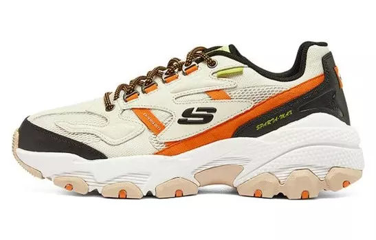Кроссовки Skechers DLITES Chunky Sneakers Men Low-top White/Black/Phantom/Total Orange, белый/черный/оранжевый