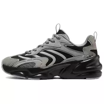 Кроссовки Skechers DLITES Chunky Sneakers Men Low-top Off Black, серый/черный