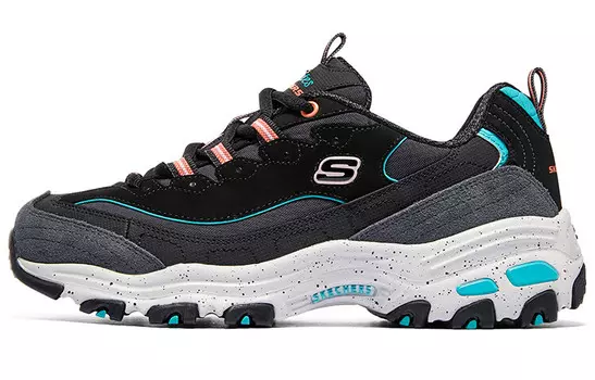 Кроссовки Skechers DLITES Chunky Sneakers Women's Low-top Black/blue/pink, синий/серый/черный