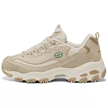 Кроссовки Skechers DLITES Chunky Sneakers Women's Low-top Natural/Green/NTGR, зеленый