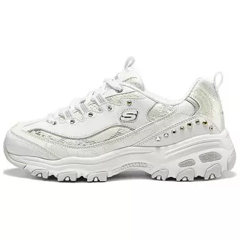 Кроссовки Skechers DLITES Chunky Sneakers Women's Low-top White/Silver, белый/серебряный
