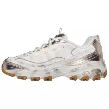 Кроссовки Skechers DLITES Chunky Sneakers Women's Low-top Natural Color Gold, золотой
