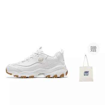 Кроссовки Skechers DLITES Chunky Sneakers Women's Low-top White/Yellow, белый/желтый