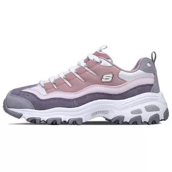 Кроссовки Skechers DLITES Lifestyle Shoes Women's Low-top Pink/grey/white, розовый