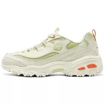Кроссовки Skechers DLITES Lifestyle Shoes Women's Low-top Beige/green/orange, бежевый/зеленый/оранжевый