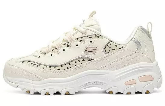 Кроссовки Skechers DLITES Lifestyle Shoes Women's Low-top Rice/White/Pink/Black, цвет Off-white