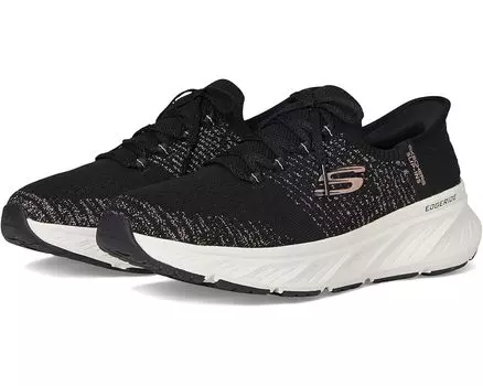 Кроссовки SKECHERS Edgeride Hands Free Slip-INS, цвет Black Rose Gold
