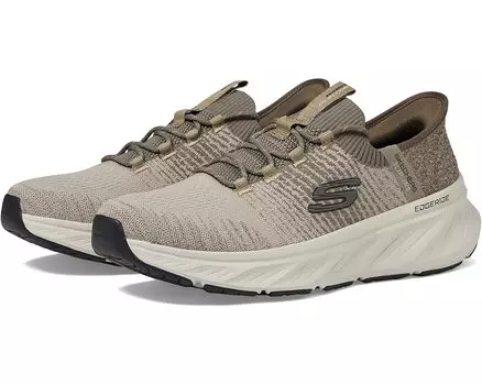 Кроссовки SKECHERS Edgeride Raygo Hands Free Slip-In, серо-коричневый