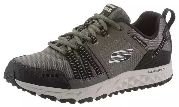 Кроссовки Skechers "Escape Plan", из водоотталкивающего материала, повседневная обувь, полуботинки, шнуровка, черный