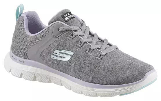 Кроссовки Skechers "FLEX APPEAL 4.0 - BRILLIANT VIEW", подходят для машинной стирки, повседневная обувь, полуботинки, туфли на шнуровке, бирюзовый