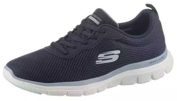 Кроссовки Skechers "FLEX APPEAL 4.0 BRILLINAT VIEW", с пеной с эффектом памяти с воздушным охлаждением, повседневная обувь, полуботинки, туфли на шнуровке, цвет морской волны