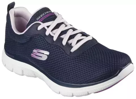 Кроссовки Skechers "FLEX APPEAL 4.0 BRILLINAT VIEW", с пеной с эффектом памяти с воздушным охлаждением, повседневная обувь, полуботинки, туфли на шнуровке, цвет Navy-Lavendel
