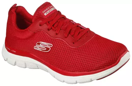 Кроссовки Skechers "FLEX APPEAL 4.0 BRILLINAT VIEW", с пеной с эффектом памяти с воздушным охлаждением, повседневная обувь, полуботинки, туфли на шнуровке, красный