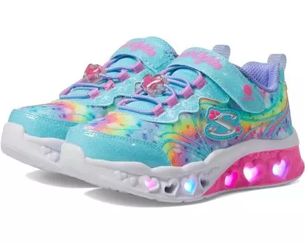Кроссовки Skechers Flutter Heart Lights - Groovy Swirl 303253L, цвет Turquoise/Hot Pink